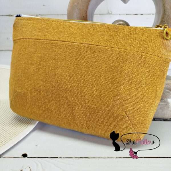 Pochette Okala ocre & fleur de mariage jaune et rouge – Image 4