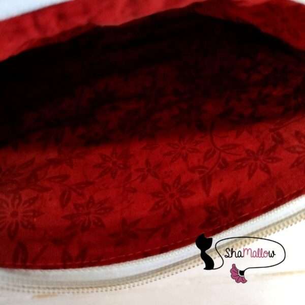Pochette Okala ocre & fleur de mariage jaune et rouge – Image 3