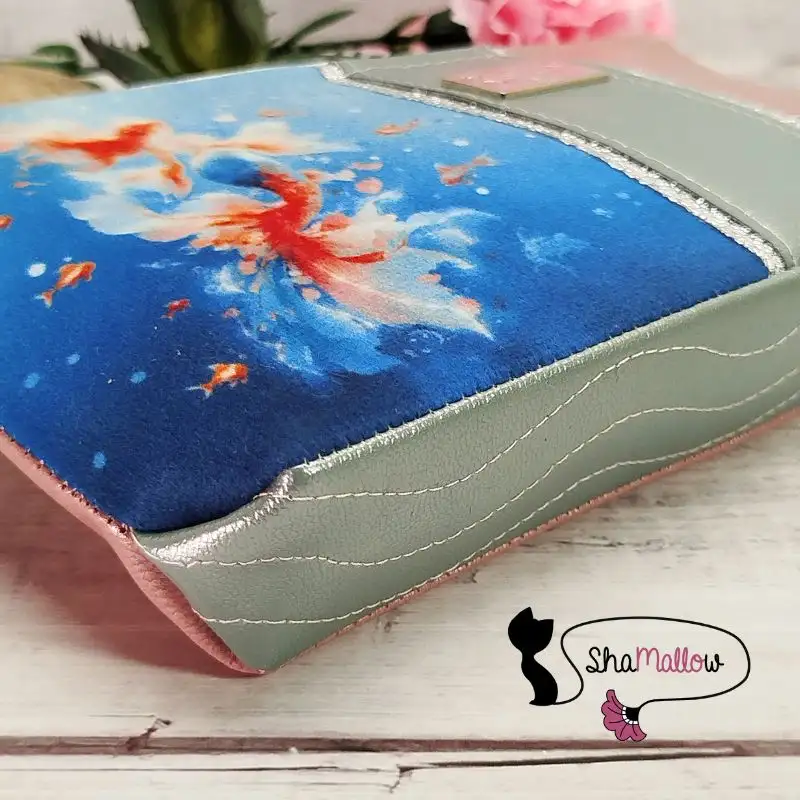 Trousse Océane - vert d'eau et rose poudré irisé – Image 2