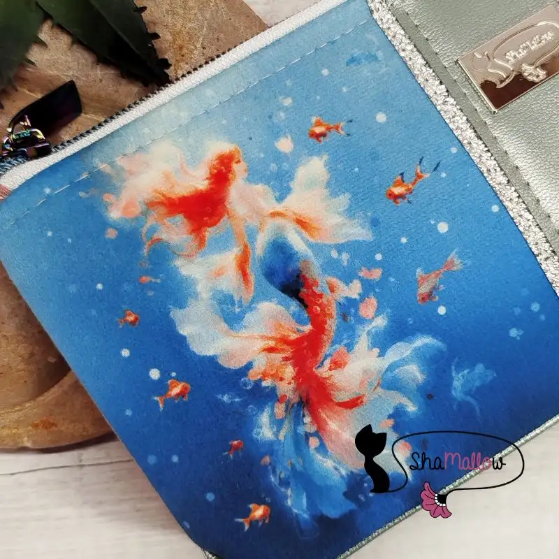 Trousse Océane - vert d'eau et rose poudré irisé – Image 3